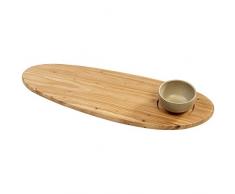 Jamie Oliver Tabla de Cortar con Bandeja para Salsas, diseño Italiano, Madera, Marrón, 1,5 x 30 x 13 cm