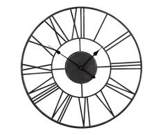 Saville Designs Reloj de Pared de Metal Antiguo para Exteriores, 70 cm de diÃ¡metro, Color Negro