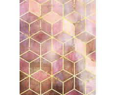 Komar Wandbild Von Mosaik Rosso | Poster, Bild, Wohnzimmer, Schlafzimmer, Dekoration, Kunstdruck | ohne Rahmen | P092A-40x50 fotomural, Gelb, Rosa