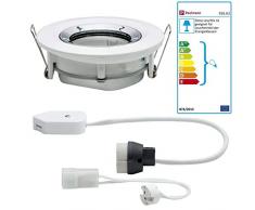 Paulmann Leuchten Paulmann 93663 Einbauleuchte LED Nova Einbaustrahler rund Spot schwenkbar ohne Leuchtmittel MAX. 35W Einbaurahmen GU10 Oder GU5,3 Luz empotrable, WeiÃ matt, Chrom