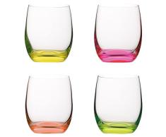 Vanilla Season, Bohemia Cristal - Juego de 4 vasos de colores, 300 ml, cristal, vasos de cristal, vasos de agua, cristal, cristal HATTA