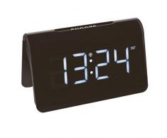 TFA Dostmann Icon Despertador Digital con Radio y Reloj, Negro, (L) 132 x (B) 64 x (H) 80 mm