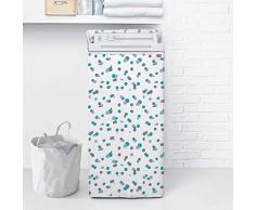 Rayen Medium Carga Frontal Secadora con Cremallera | Funda Lavadora Impermeable | 84 x 45 x 65 cm | Material PVA, Blanco-Azul