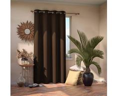 AmeliaHome Blackout - Cortina Opaca (poliéster, 140 x 245 cm), Color marrón