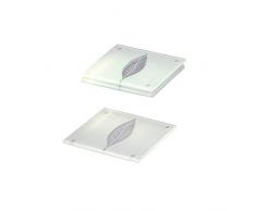 Zeller 26232 - Juego de 4 salvamanteles de Corcho (10 x 10 cm)