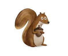 Komar Wandbild Von Cute Animal Squirrel | Poster, Bild, Wohnzimmer, Schlafzimmer, Dekoration, Kunstdruck | ohne Rahmen | P111G-40x50 fotomural, Blanco, marrÃ³n