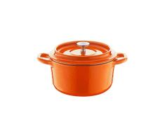 Berndes Cazuela con Tapa 034241Â Hierro Fundido Fundido, 10Â cm, Color Naranja