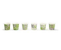 Excelsa Maiolica Green - Juego de 6 vasos de cafÃ©, porcelana, 90 ml.