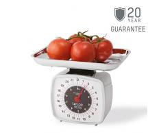 Taylor TYSCALE10PLAT BÃ¡scula de cocina mecÃ¡nica con aÃ±adir y pesar en caja de regalo, plÃ¡stico