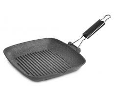 Lagostina Speciali Antiaderente SartÃ©n Parrilla Rectangular - Cacerola (Rectangular, SartÃ©n Parrilla, Negro, Aluminio, CerÃ¡mico, Gas, Placa de Sellado, Baquelita)