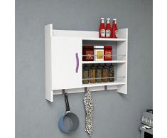 Homemania - Estante de Madera, 80 x 16,8 x 65 cm, Color Morado