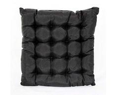 DOUCEUR DINTERIEUR - 1600838, Cojin De Silla Acolchado, 40 X 40 Cm, Essentiel, Poliéster Liso, Negro
