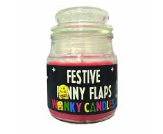 WANKY CANDLES Velas de Navidad - Regalo/Humor/Comedia Banter - FISTIVE FANNY FLAPS