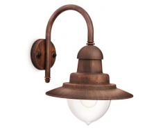 Philips myGarden Raindrop - Lámpara de pared, iluminación exterior, 1 x 60 W, casquillo E27, color bronce