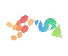 Nanoleaf Shapes Hexagon Starter Kit, 9 HexÃ¡gonos Luminosos LED RGBW - Apliques de Pared Interior Modulares& Shapes Mini Triangle Expansion Pack, 10 Mini TriÃ¡ngulos LED Adicionales