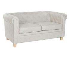 DRW Sofa Chester Blanco de plazas Blanco 111X54X88 cm