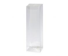 Mopec Caja Rectangular Transparente de tamaÃ±o Mediano, Pack de 25 Unidades, 4.00x16.00x5.00 cm