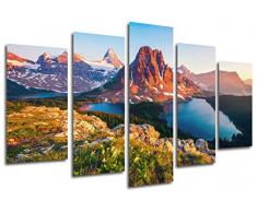 Poster Fotográfico Lago Naturaleza, Atardecer Tamaño total: 165 x 62 cm XXL