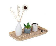 Relaxdays Juego de portavelas con jardÃ­n Zen, Bandeja para Velas, Arena y Piedras, suculentas artÃ­sticas, decoraciÃ³n de Mesa, Sala de Estar, Multicolor