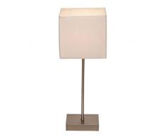 Brilliant 94873/05 Aglae lámpara de mesa táctil, metal/Textil, E14, 40 W, color blanco