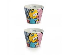 The Simpsons pts83/2R Vasos CafÃ©, Modelo Maggie, Porcelana, Multicolor, 2Â Unidad