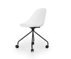 TENZO Silla de Oficina, Polipropileno Metal, Blanco, H78 x L49 x P54x5 cm