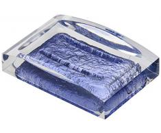 Gedy Antares Jabonera, Resina, Azul, 7.5 X 11.2 X 2.7