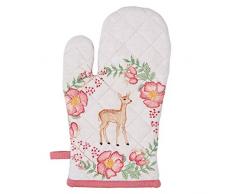 Clayre & Eef SWD44 - Guante de Cocina, diseño de Ciervo, Color Rosa