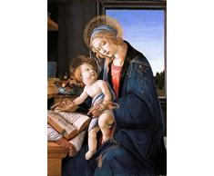 Legendarte Sandro Botticelli Virgen del Libro Impresión Digital sobre Lienzo, cm. 60x90