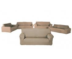 Belmarti Toronto - Funda sofa elástica Patternfit, 3 Plazas, color Lino