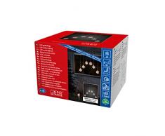 Konstsmide Luces de Navidad para ventana, cortina LED de copo de nieve, para exteriores o interiores (IP44), 48 diodos blancos cÃ¡lidos, cable transparente, 4044-103EE