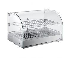 Lacor 69604 Vitrina Térmica, Expositor de Alimentos, Cristal, 800 W, Capacidad: 45 L, Termostato Regulable: 30ºC-90ºC, Acero Inoxidable, Transparente