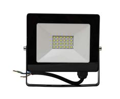 WERKA PRO Proyector plano LED de 20 W exterior, iluminaciÃ³n impermeable, resistente a la intemperie, foco exterior seguro, luz blanca, Ã¡ngulo de radiaciÃ³n, 130Â°, fÃ¡cil instalaciÃ³n