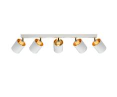 Adviti BATI Lampara Focos Techo 60W E27 Blanca (5 Fuentes de Luz)
