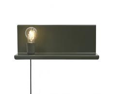 Homemania LÃ¡mpara de pared Shelfie2, aplique verde de metal, 40 x 14 x 17 cm, 1 x E27, mÃ¡x. 100 W