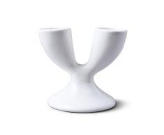 WM Bartleet & Sons 1750 T8 - Huevera doble de porcelana, color blanco