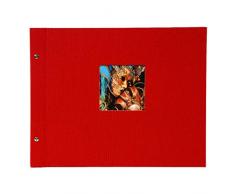 Goldbuch Ãlbum Ventana, páginas Bella Vista con pergamino, Papel, Rojo, 39 x 31 cm