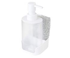 Vigar Set Fregadero Sobre Encimera - Jabonera y Esponja - de DiseÃ±o y Elegante Color Blanco Set Fregadero, Unisex adulto, Blanco, 9,5 x 8 x 18 cm