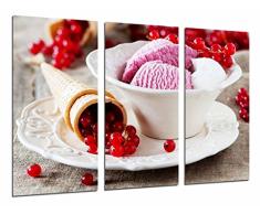 Poster FotogrÃ¡fico Pasteleria, Heladeria, Helado fresa con Fruta y cucurucho TamaÃ±o total: 97 x 62 cm XXL