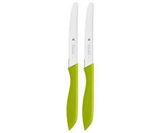 WMF Cuchillos de Cocina, 2Â Piezas, Multiusos de/Desayuno Cuchillo con Sierra Doble para Zurdos y diestros, Mango de plÃ¡stico, Longitud 21Â cm, Longitud de la Hoja: 11Â cm, Color Verde