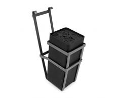 Emuca - Portacuchillos para cocina, portacuchillos para colgar, acero, gris antracita.