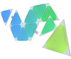 Nanoleaf Shapes Mini Triangle Expansion Pack, 10 Mini Triángulos LED Adicionales - Apliques de Pared Modulares, Luces Led Inteligentes RGBW 16M Colores WiFi, Compatible Alexa, Decoración y Gaming