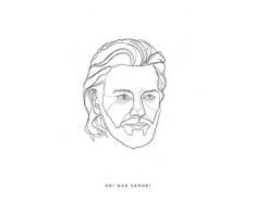 Komar Wandbild Von Star Wars Classic Force Faces OBI WAN | Kinderzimmer, Jugendzimmer, Dekoration, Kunstdruck | ohne Rahmen | WB103-30x40 fotomural, carbÃ³n