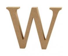 Creativ Company Escultura Decorativa con Forma de Letra A, en Tablero de Densidad Media, marrÃ³n, Madera, marrÃ³n, 17 x 2 x 13 cm