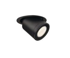 SLV Negro SUPROS Move/Foco led, luz de inundación, proyector Techo, luminaria empotrable, iluminación de Interior / 3000 K 36 W 3380 LM 60 Grados