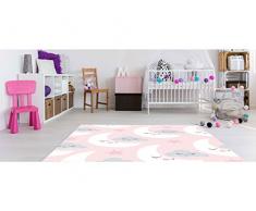 Oedim Alfombra Infantil Luna y Nubes PVC 95 cm x 200 cm | Moqueta Adulto PVC | Suelo vinilico para Adultos