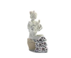 Figura decorativa - Memorys / Flamenca - Color Blanco - Creaciones Nadal - Diferentes Colores - DecoraciÃ³n del Hogar - Hecha en Resina - Fabricada en EspaÃ±a - 11 cm