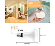 Bighouse Bombilla LED R50, E14 casquillo Luz, Blanca Cálida 3000K, 400 Lúmen, 5W para Reemplazar 40W Incandescente, No regulable, Pack de 6
