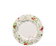 Rosenthal Brillance Fleurs Sauvages Plato Llano con ala, Porcelana De Hueso, Multicolor, 23 cm