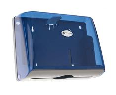 PrimeMatik Dispensador de Toallas de Papel para baño en Azul (KS061)